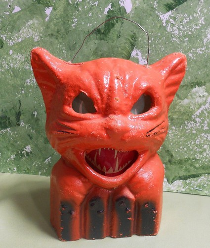 Large vintage halloween cat - large,
