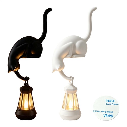 Cat bookshelf lantern light - cat,