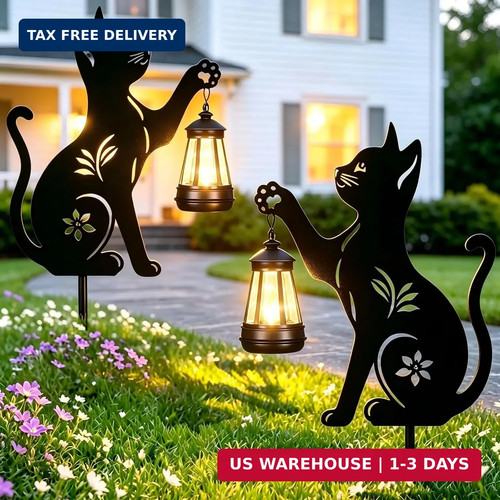Doorkeer solar cat lantern - doorkeer,